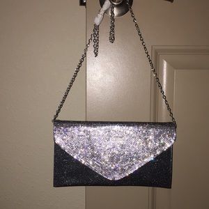 Silver clutch purse